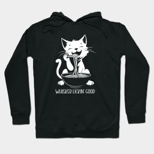 Kawaii Cat Eating Ramen Noodles Whisker Lickin' Good Hoodie